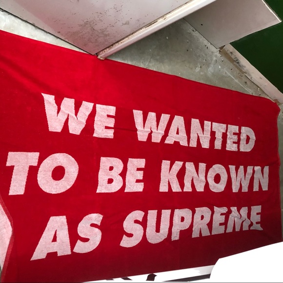 We Wanted To Be Known As Supreme Red Beach Towel - Picture 2 of 5